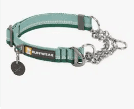 Chain Reaction Reflective Dog Collar, River Rock Green, Medium